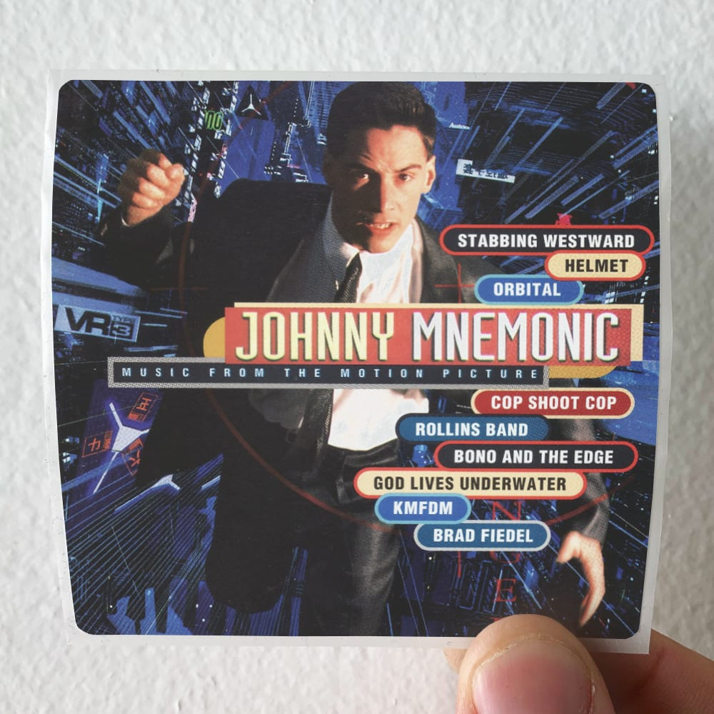 Various Artists Johnny Mnemonic Album Cover Sticker