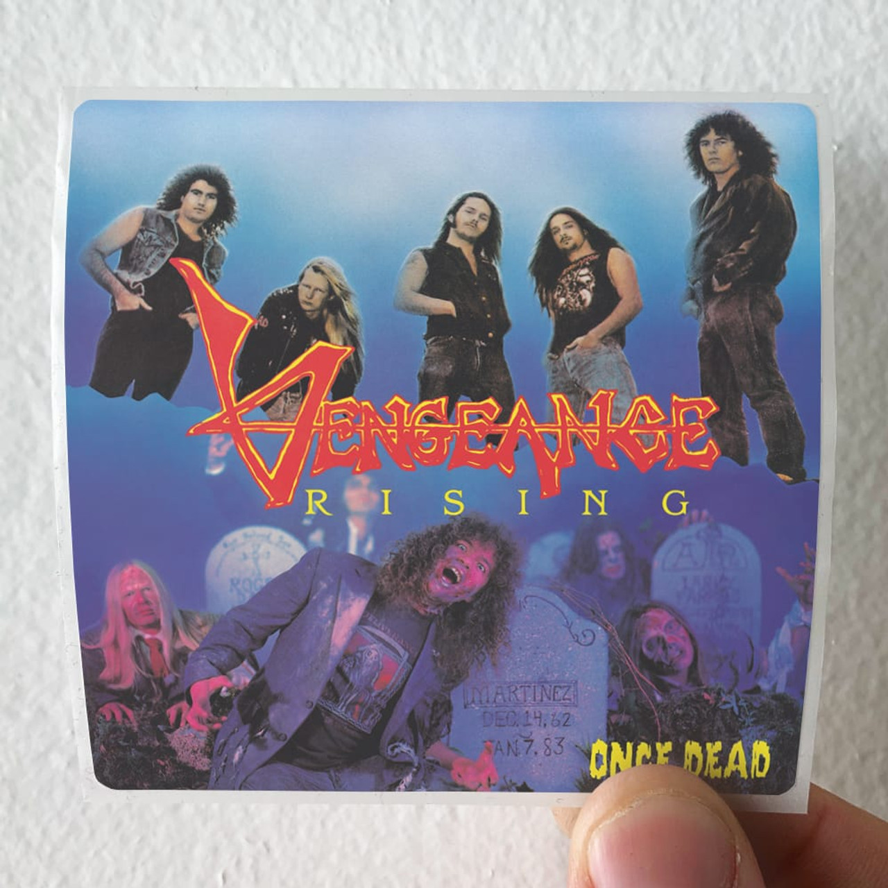 Vengeance Rising Once Dead Album Cover Sticker