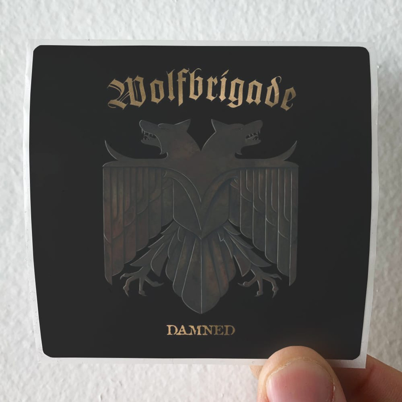 Wolfbrigade Damned Album Cover Sticker