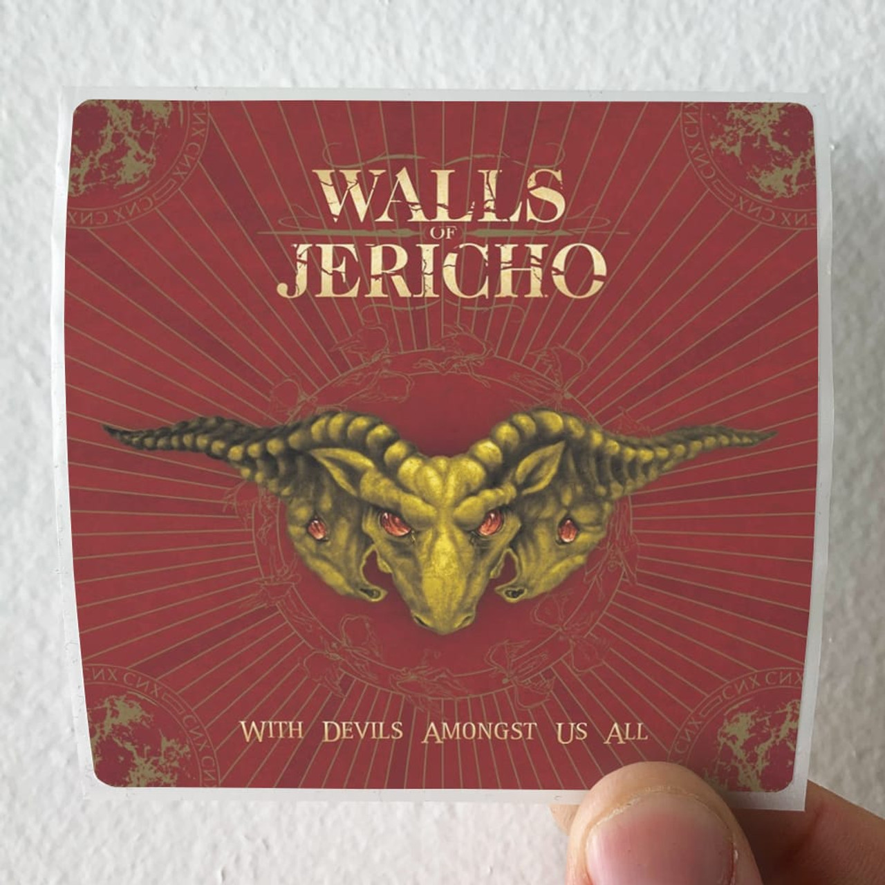 Walls of Jericho With Devils Amongst Us All Album Cover Sticker