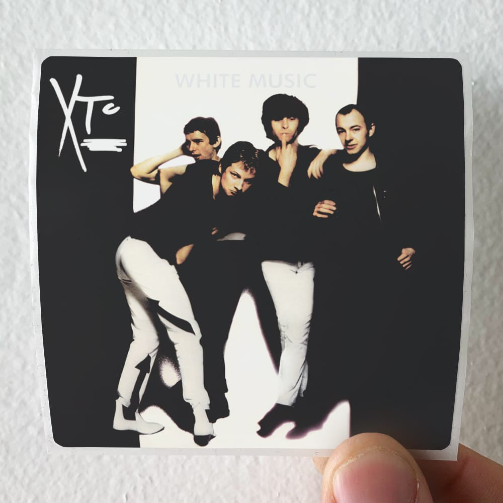 XTC White Music Album Cover Sticker