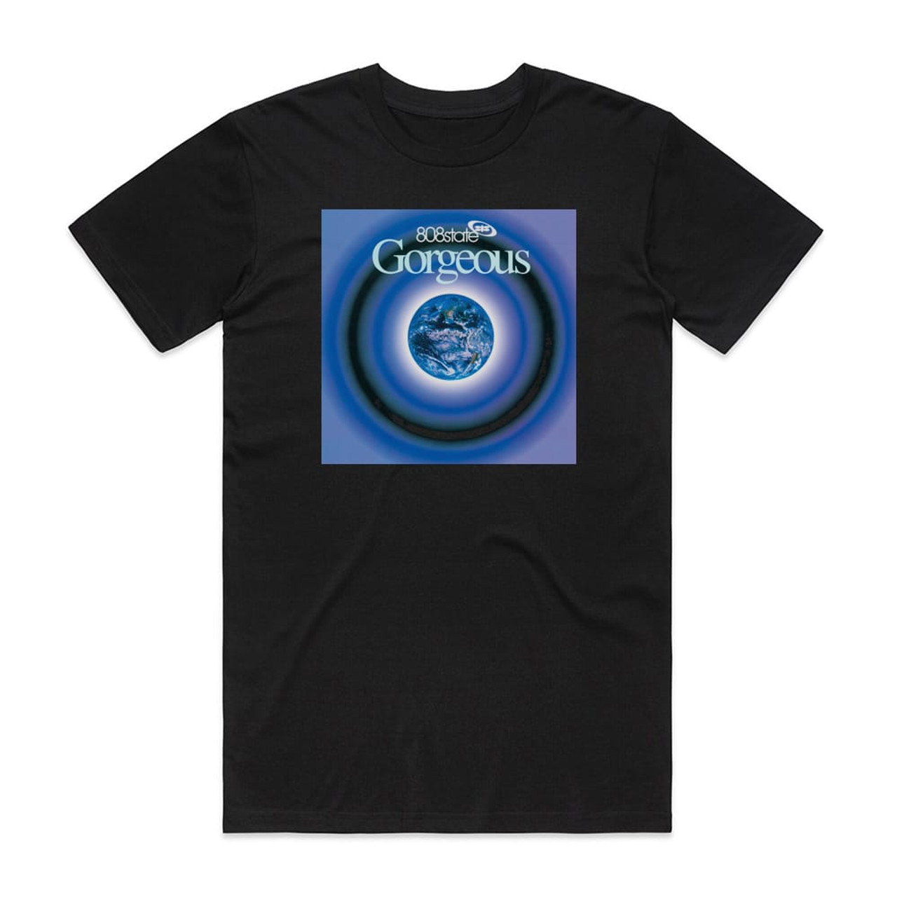 808 State Gorgeous 1 Album Cover T-Shirt Black