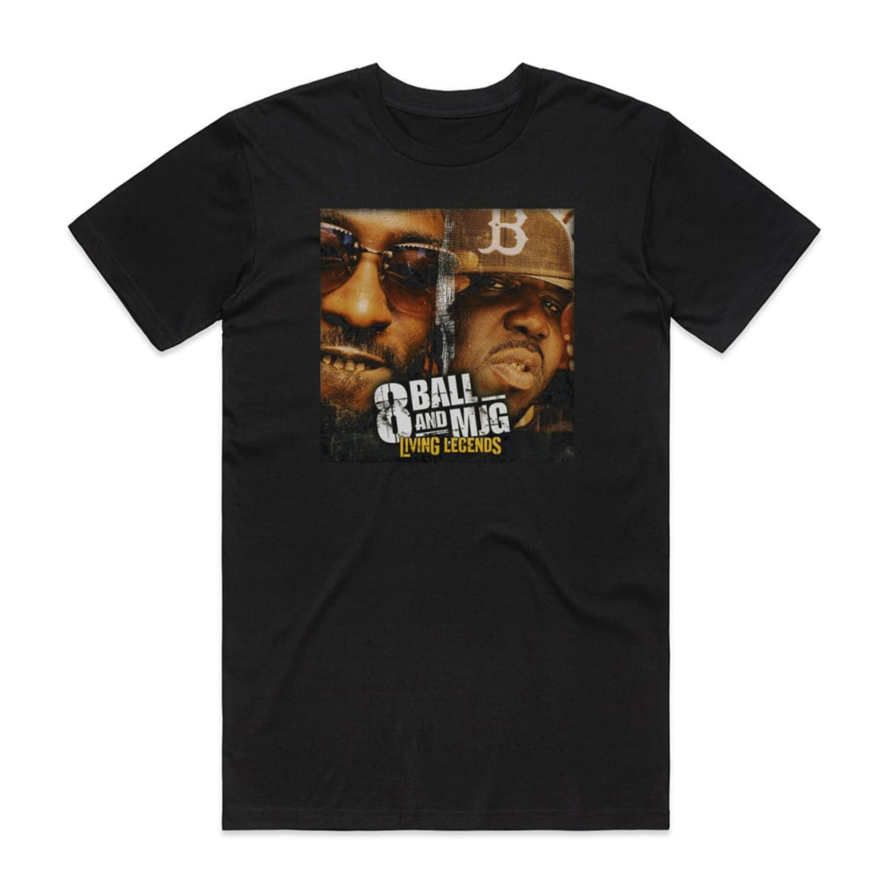 8Ball and MJG Living Legends Album Cover T-Shirt Black