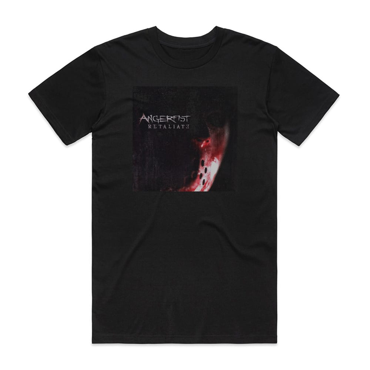 Angerfist Retaliate Album Cover T-Shirt Black