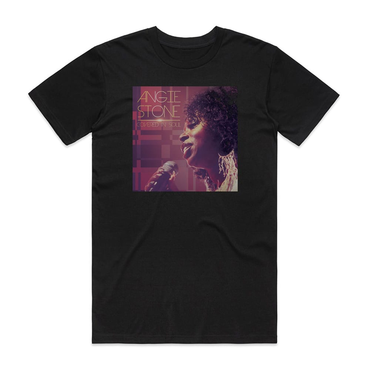Angie Stone Covered In Soul Album Cover T-Shirt Black