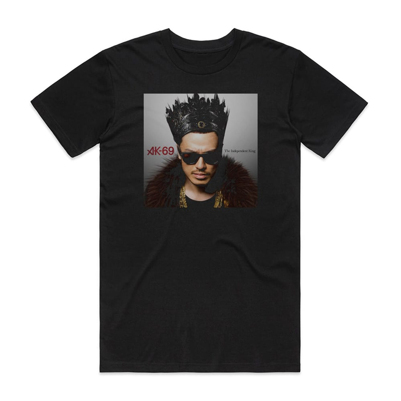 AK-69 The Independent King Album Cover T-Shirt Black