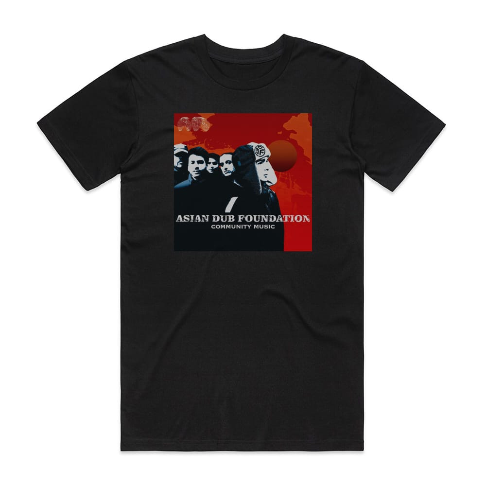 Asian Dub Foundation Community Music Album Cover T-Shirt Black