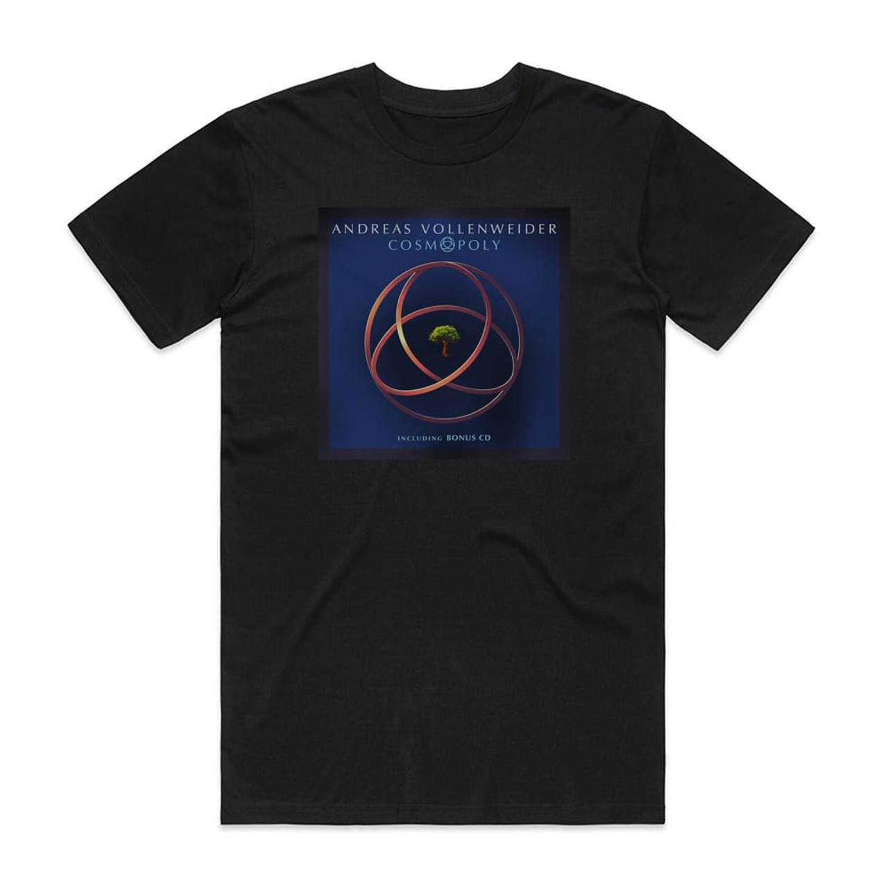 Andreas Vollenweider Cosmopoly Bonus Disc Album Cover T-Shirt Black