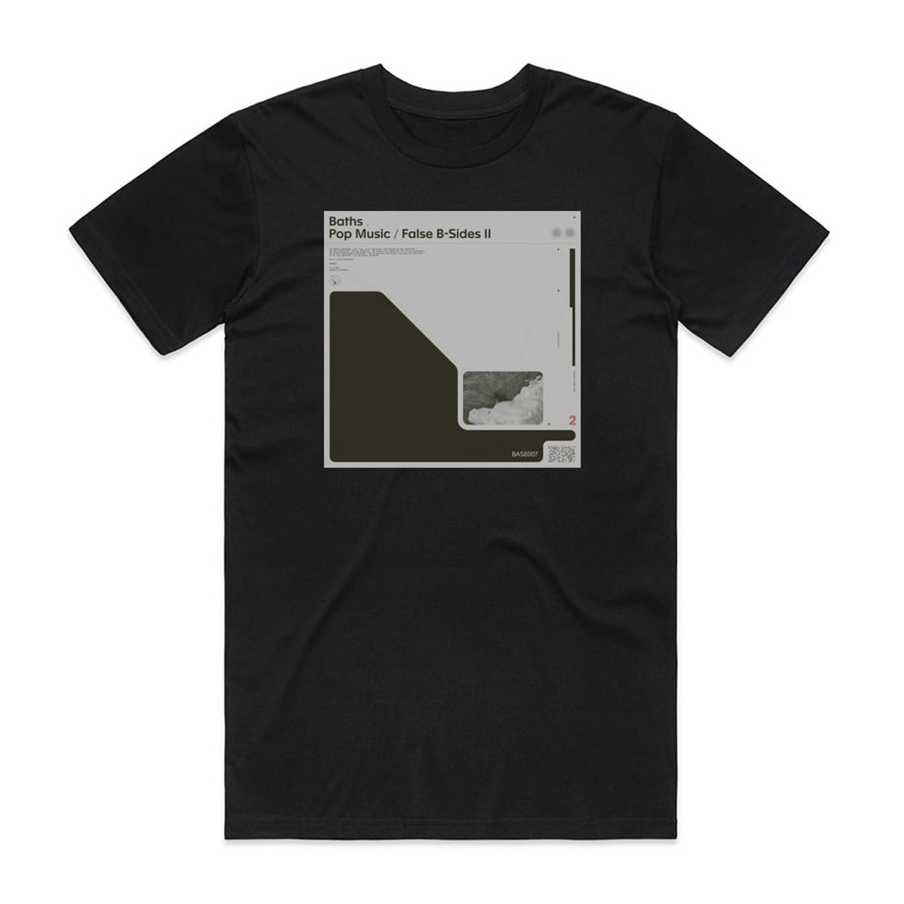 Baths Pop Music False Bsides Ii Album Cover T Shirt Black