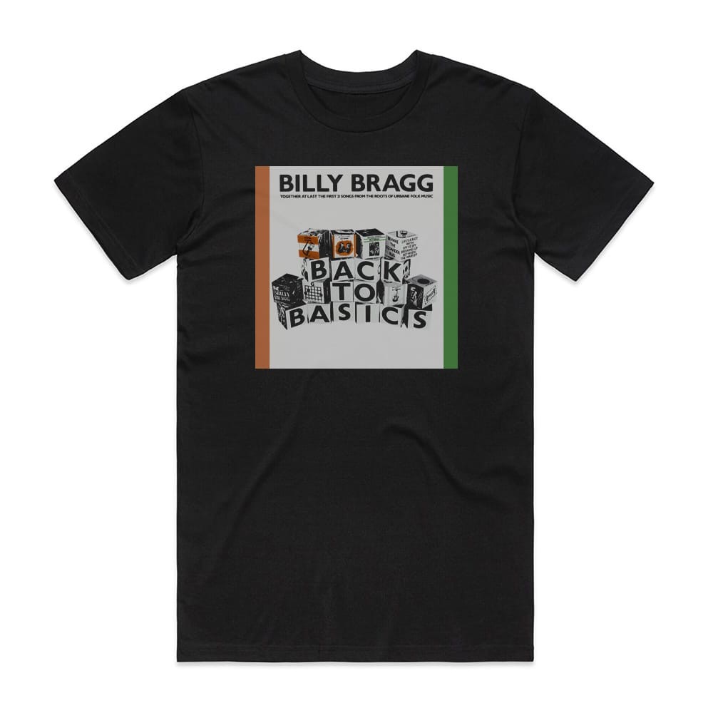 Billy Bragg Back To Basics Album Cover T-Shirt Black