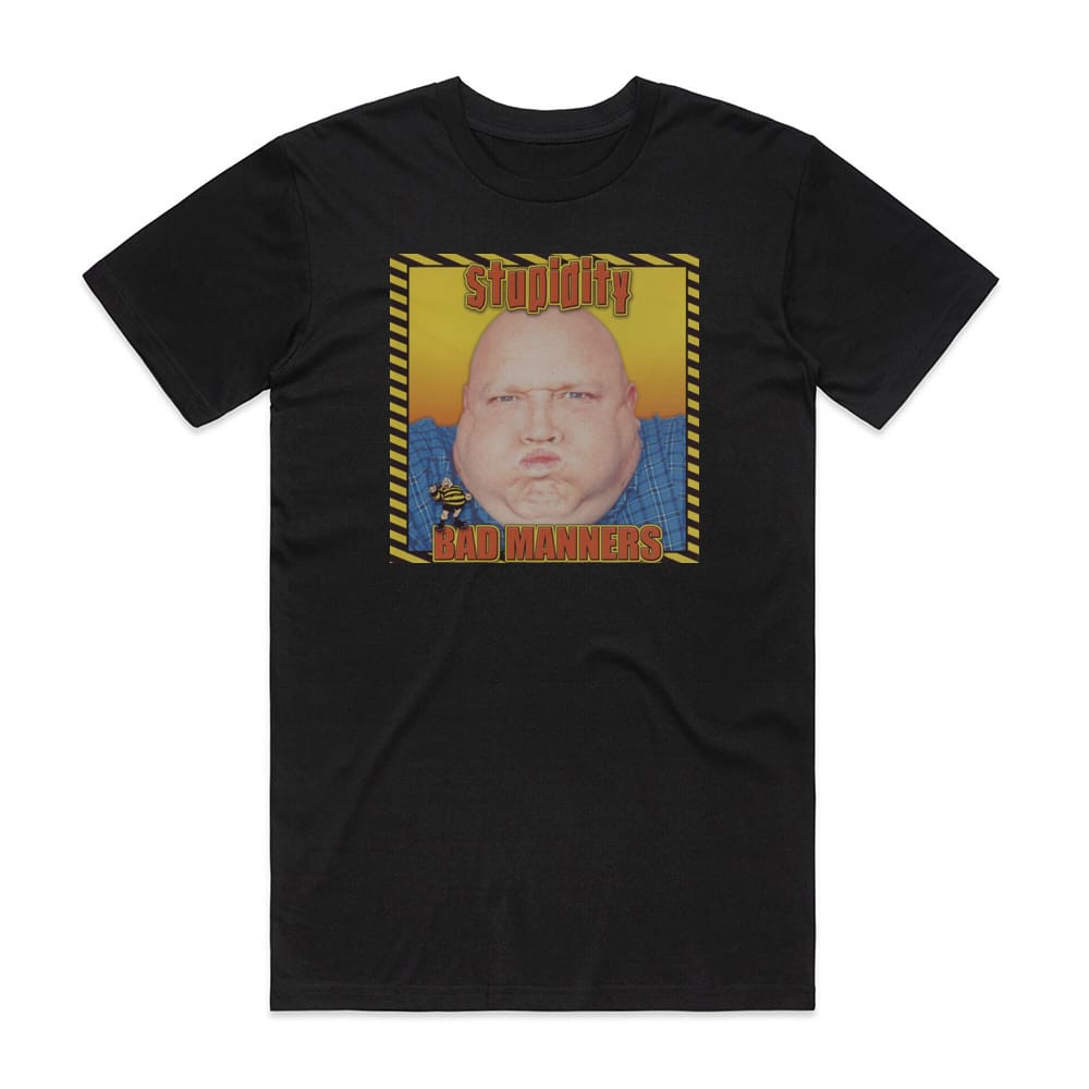 Bad Manners Stupidity Album Cover T-Shirt Black