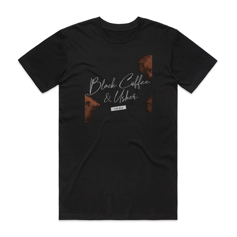 Black Coffee Lalala Album Cover T-Shirt Black