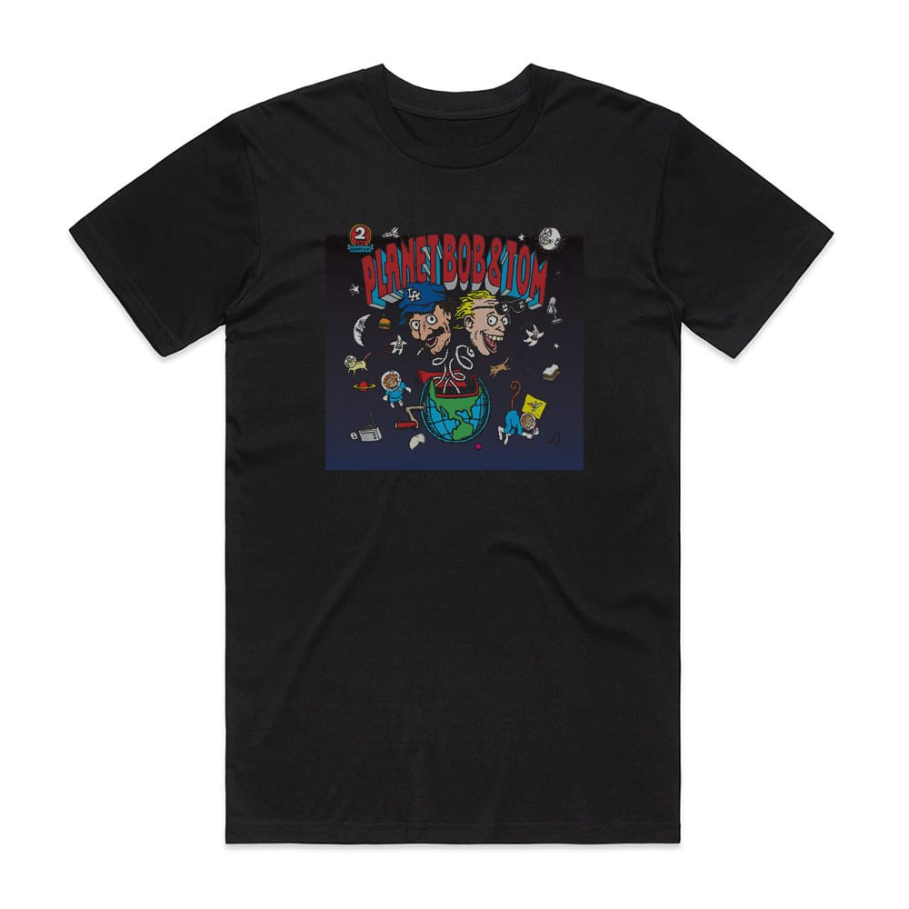 Bob and Tom Planet Bob Tom Album Cover T-Shirt Black