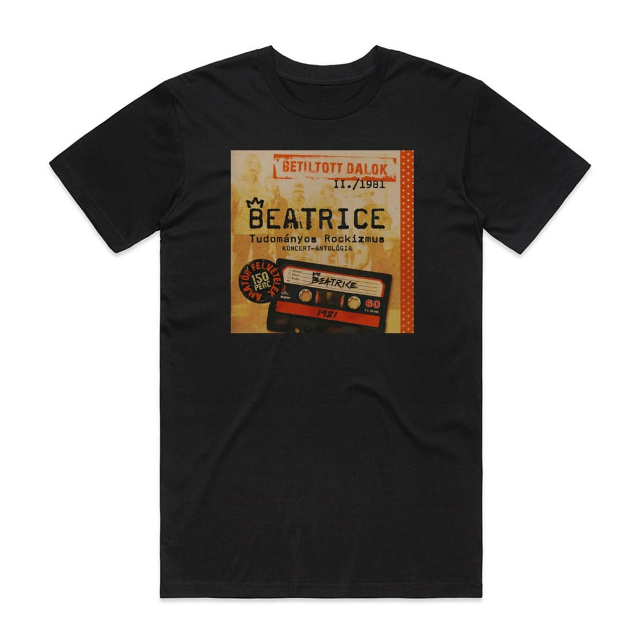 Beatrice Betiltott Dalok Ii1981 Album Cover T Shirt Black