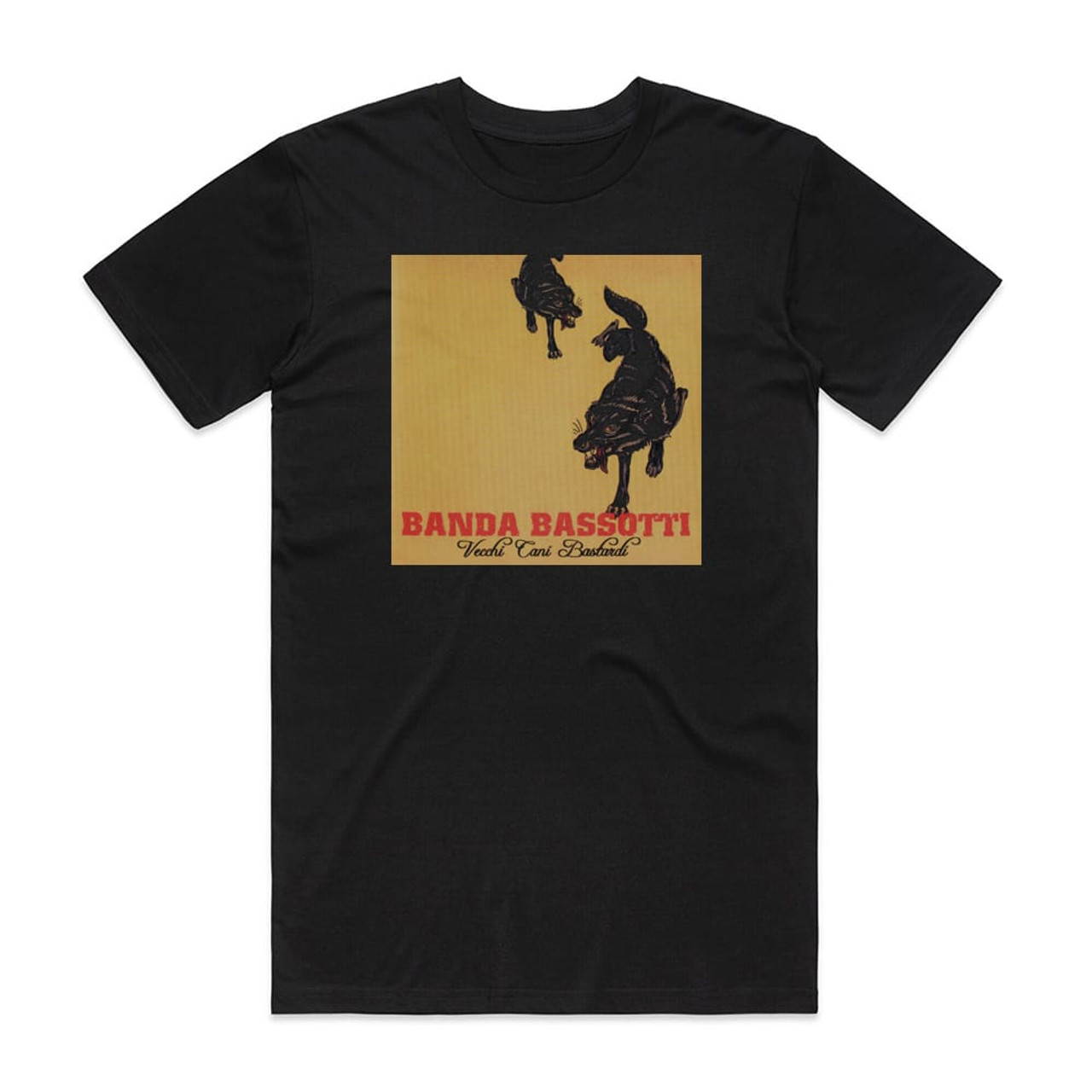 Banda Bassotti Vecchi Cani Bastardi Album Cover T-Shirt Black