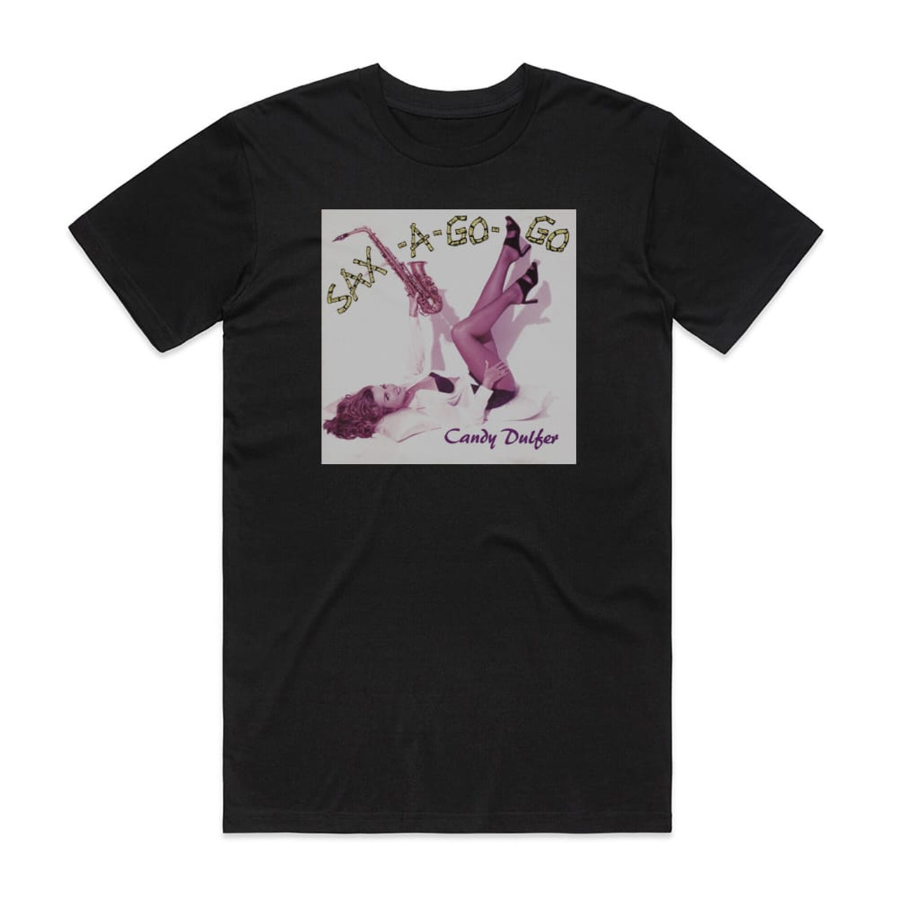 Candy Dulfer Sax A Go Go Album Cover T-Shirt Black