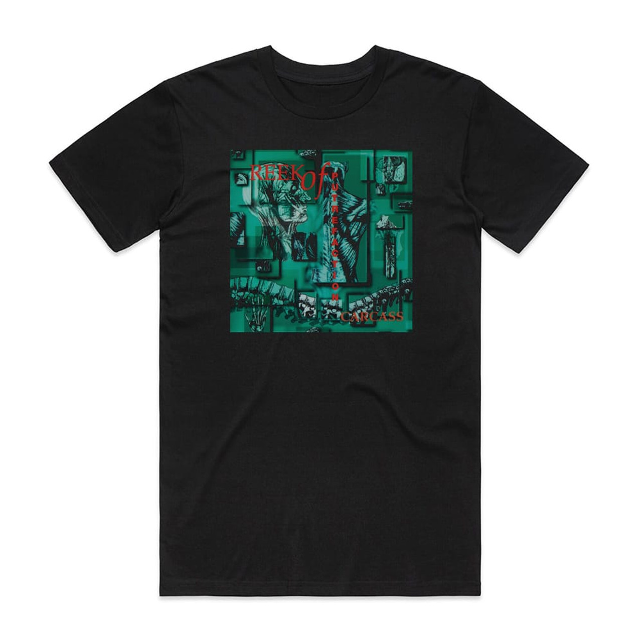 Carcass Reek Of Putrefaction Album Cover T-Shirt Black
