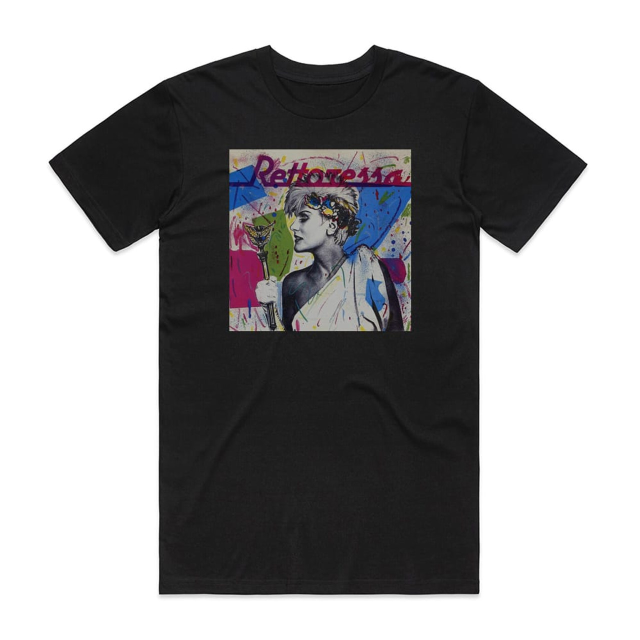 Donatella Rettore Rettoressa Album Cover T-Shirt Black