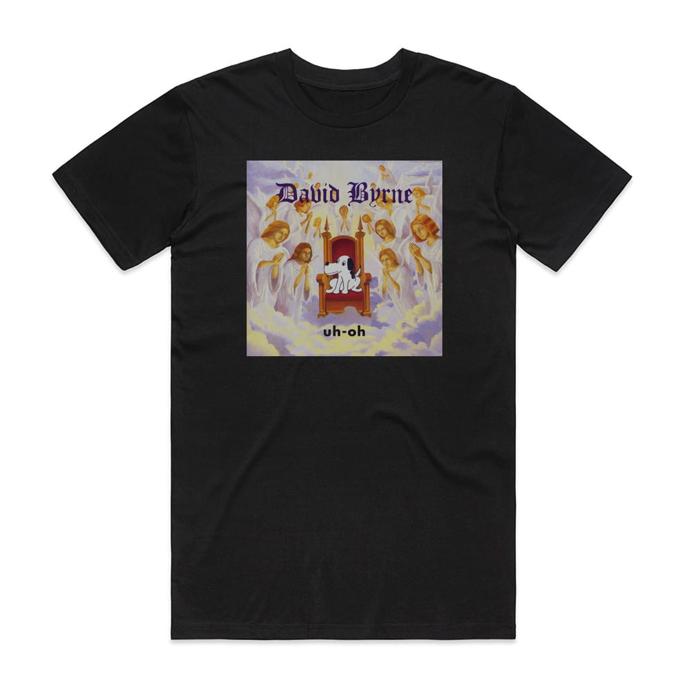 David Byrne Uh Oh Album Cover T-Shirt Black