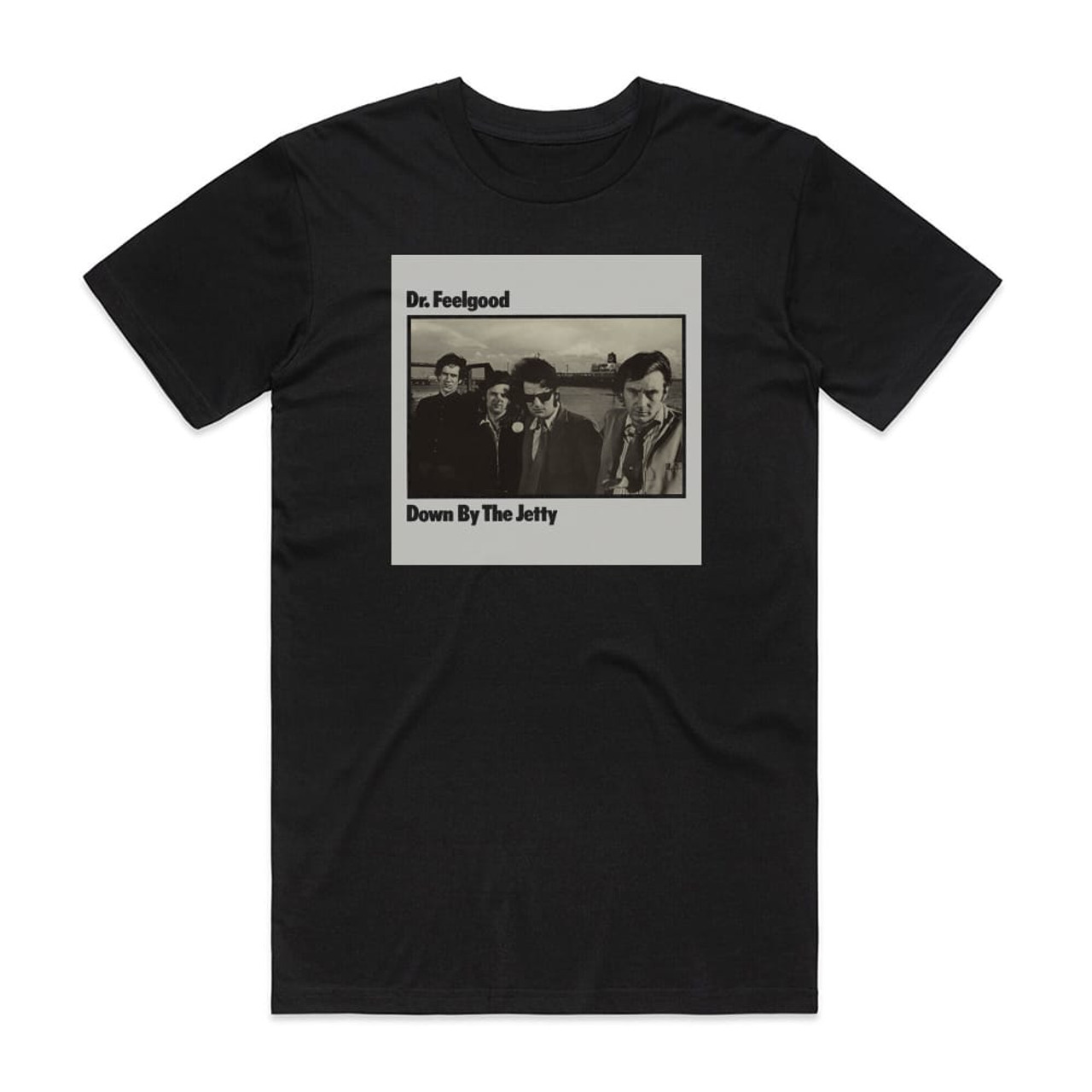 Dr Feelgood Down By The Jetty Album Cover T-Shirt Black