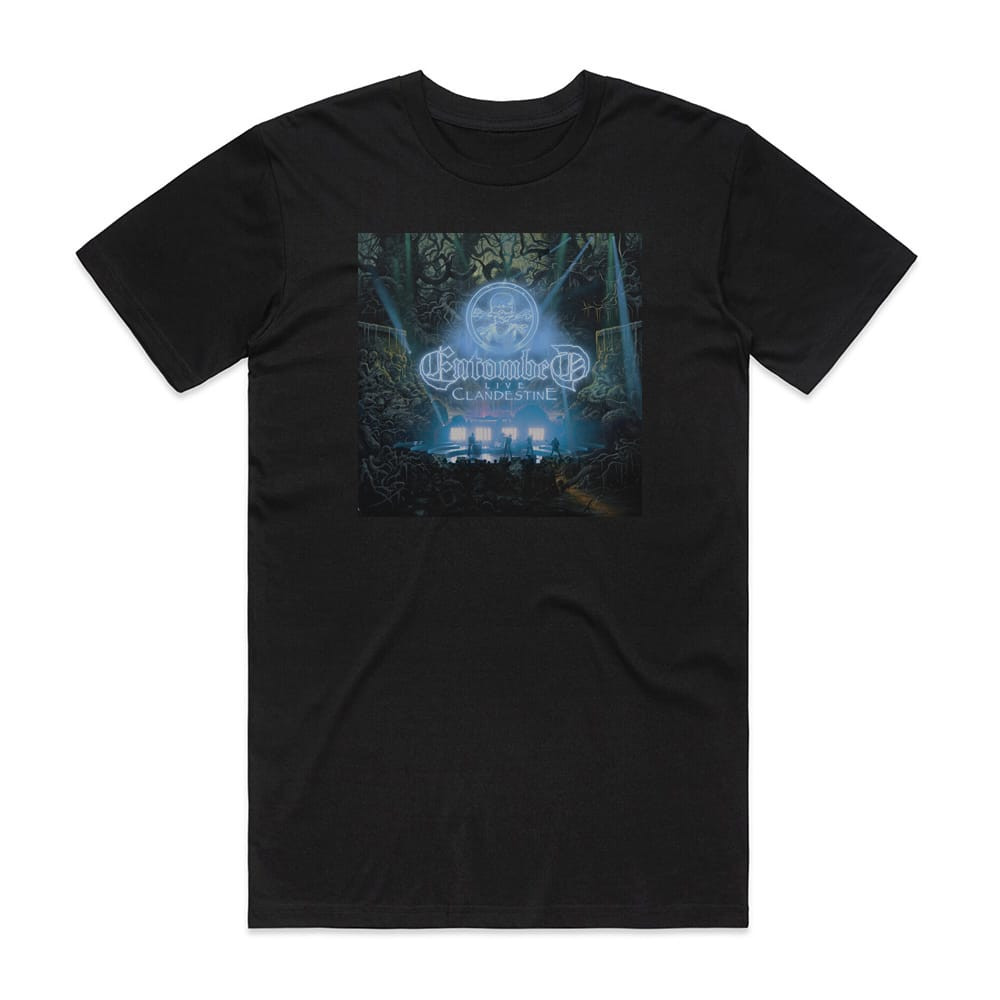 Entombed Clandestine Live Album Cover T-Shirt Black