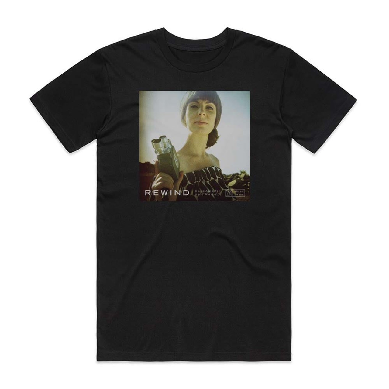 Elizabeth Shepherd Rewind Album Cover T-Shirt Black