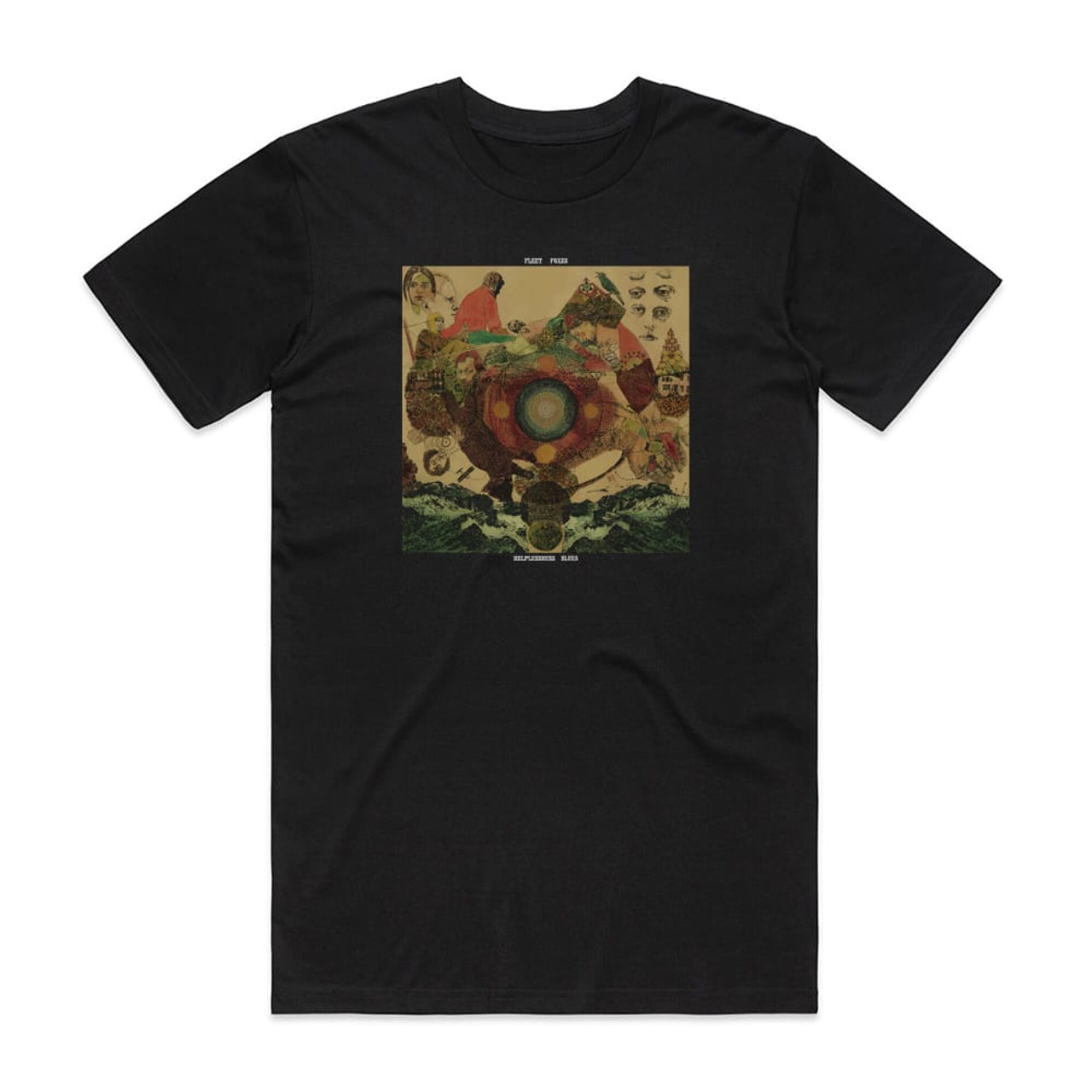 Fleet Foxes Helplessness Blues Album Cover T-Shirt Black