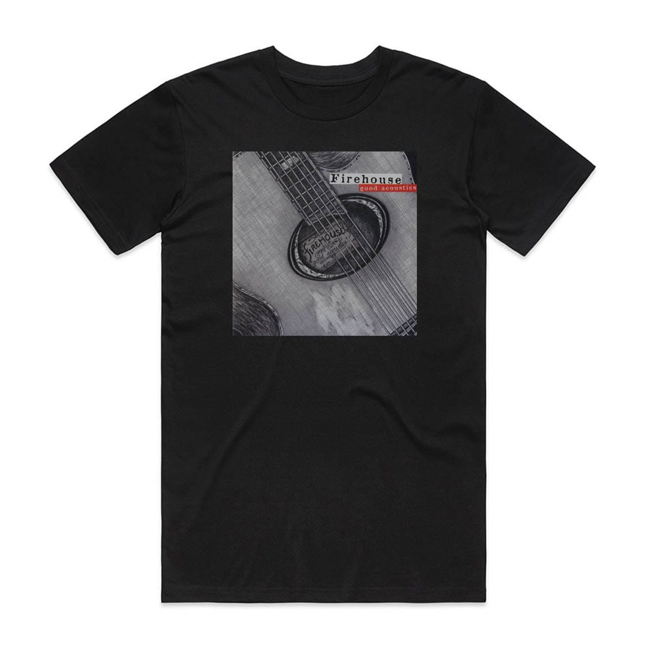 Firehouse Good Acoustics Album Cover T-Shirt Black