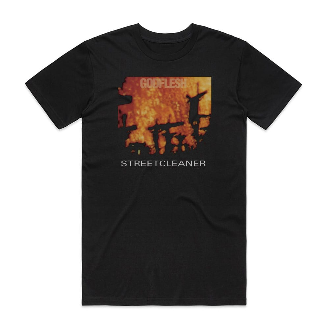 トップス 90s Godflesh Streetcleaner T Shirt L Vintage 1990 Godflesh Streetcleaner T-Shirt – Mills Vintage USA