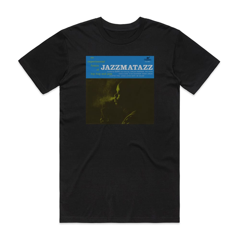 Guru Jazzmatazz Volume 1 Album Cover T-Shirt Black