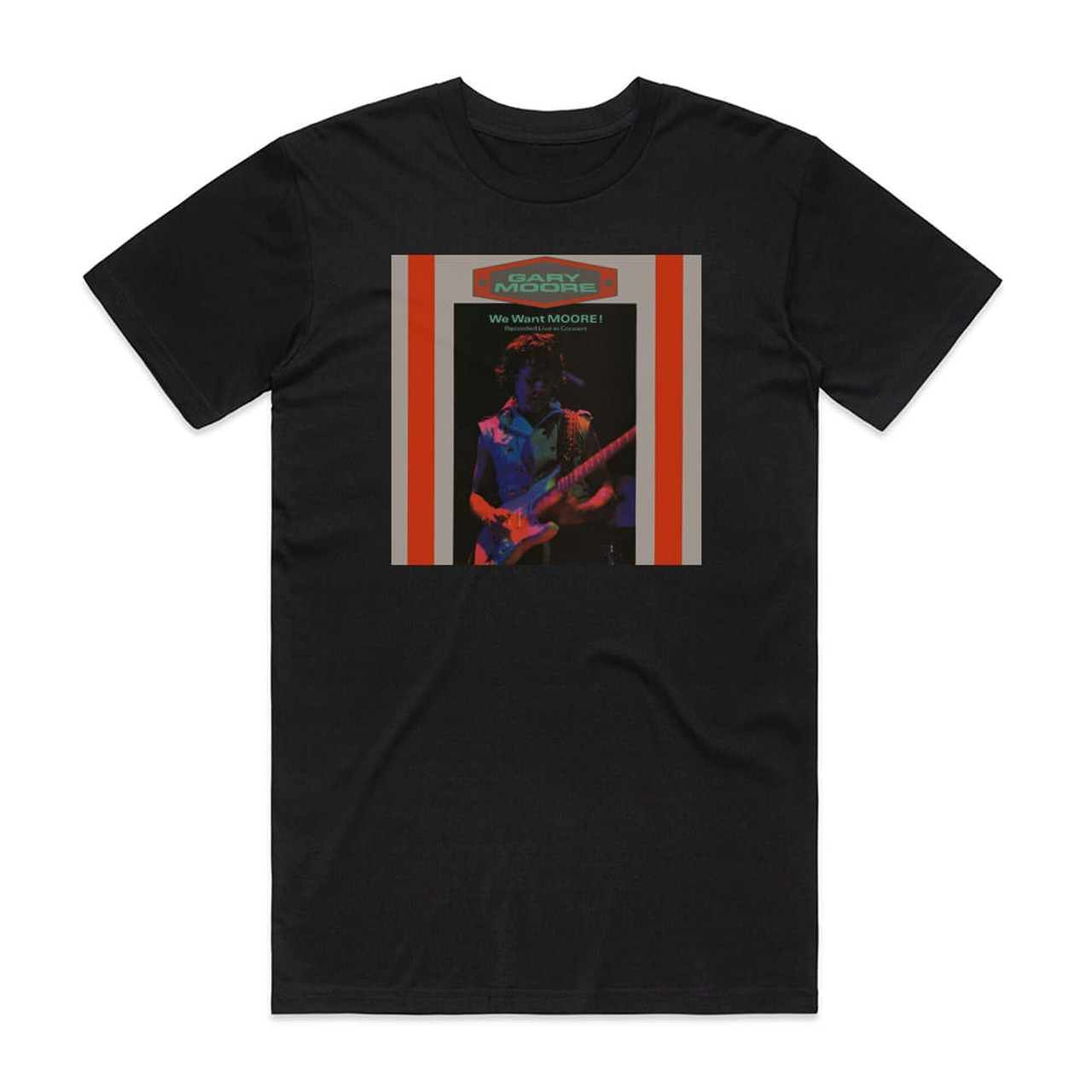 Gary Moore We Want Moore 1 Album Cover T-Shirt Black