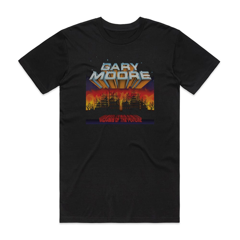 Gary Moore Victims Of The Future 2 Album Cover T-Shirt Black
