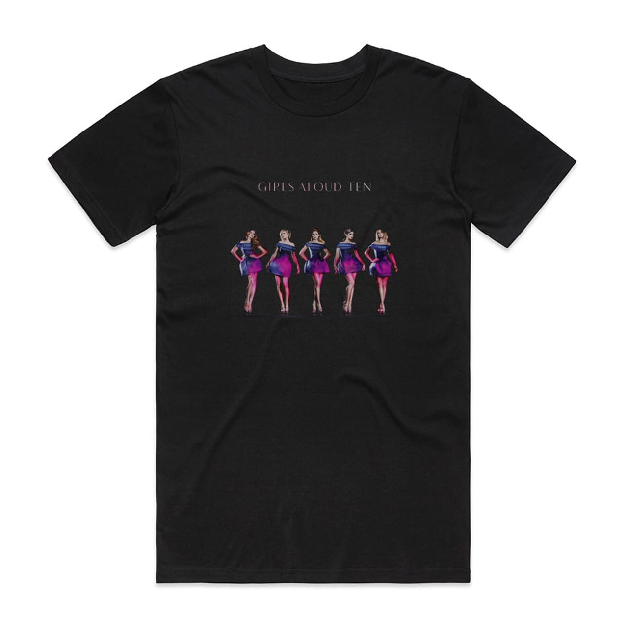 Girls Aloud Ten Album Cover T-Shirt Black