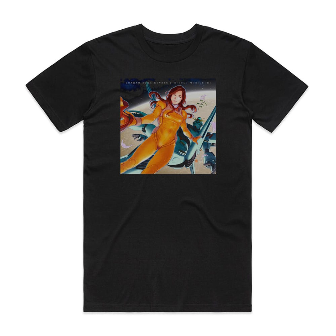 Hiroko Moriguchi Gundam Song Covers 2 Album Cover T-Shirt Black