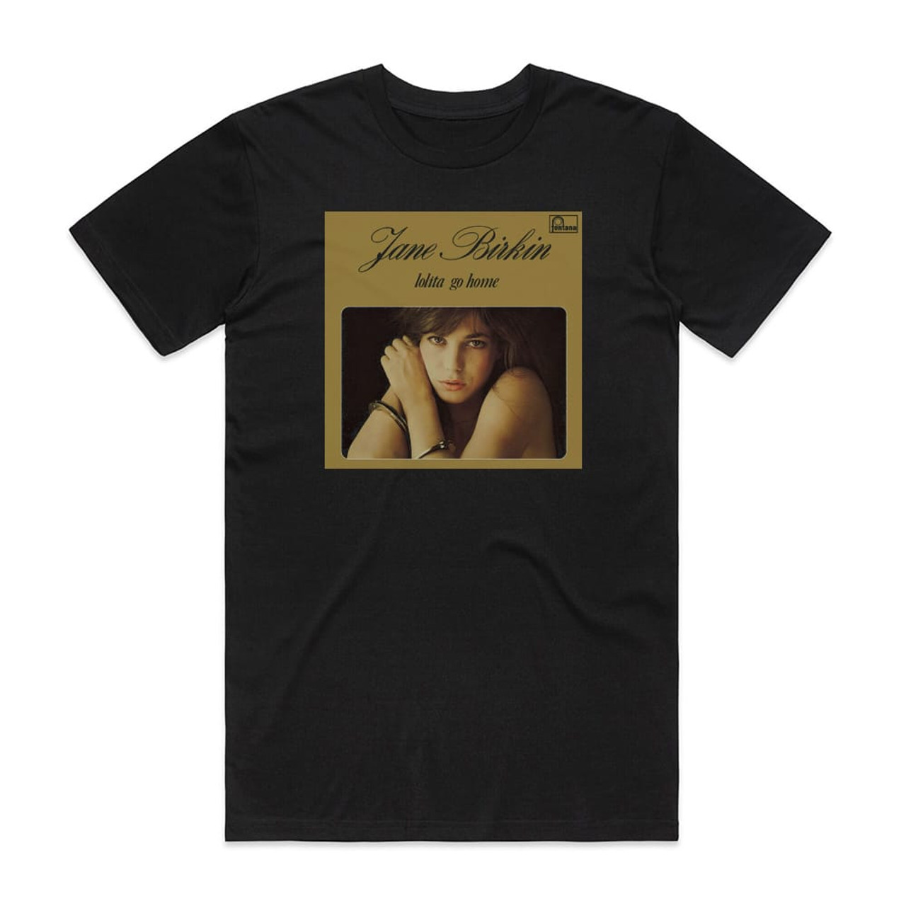 Jane Birkin Lolita Go Home Album Cover T-Shirt Black