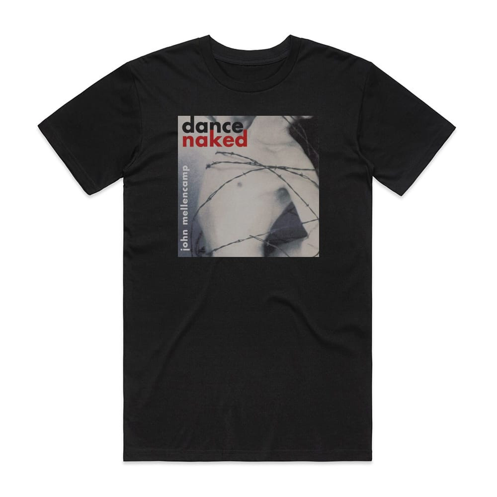 John Mellencamp Dance Naked Album Cover T-Shirt Black