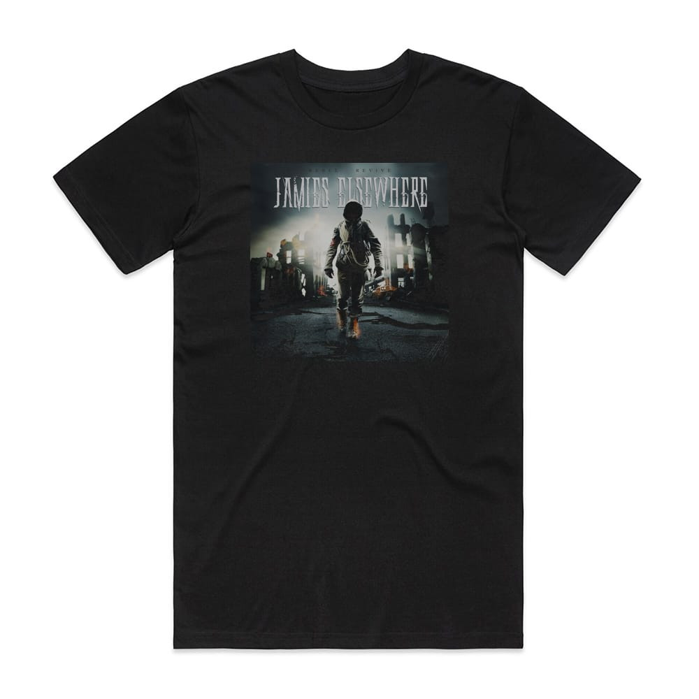 Jamies Elsewhere Rebel Revive Album Cover T-Shirt Black