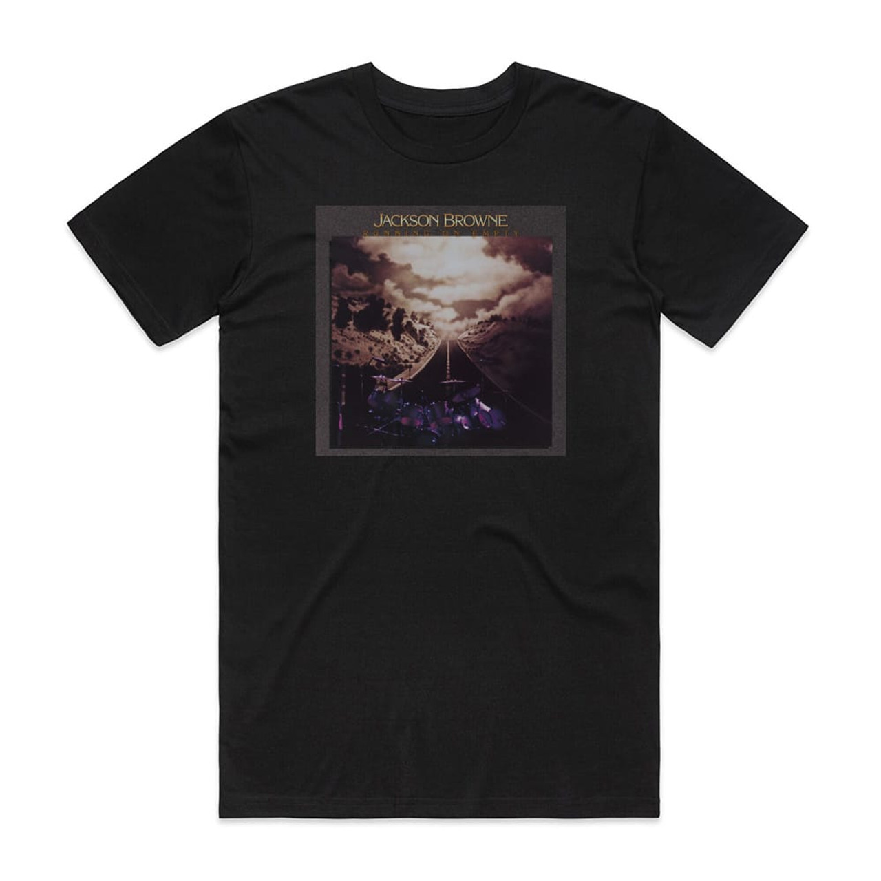 Jackson Browne Running On Empty Album Cover T-Shirt Black