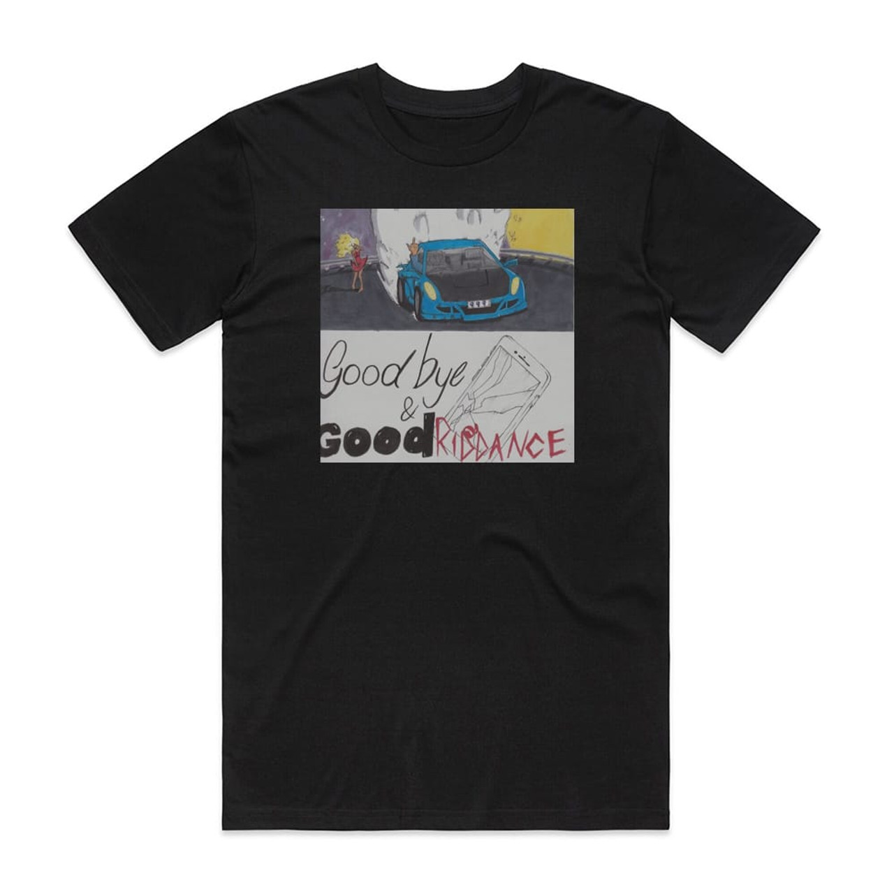 Juice WRLD Goodbye Good Riddance Album Cover T-Shirt Black