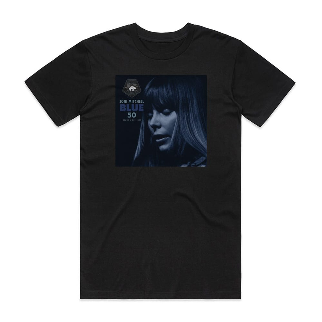 Joni Mitchell Blue 50 Demos Outtakes Album Cover T-Shirt Black