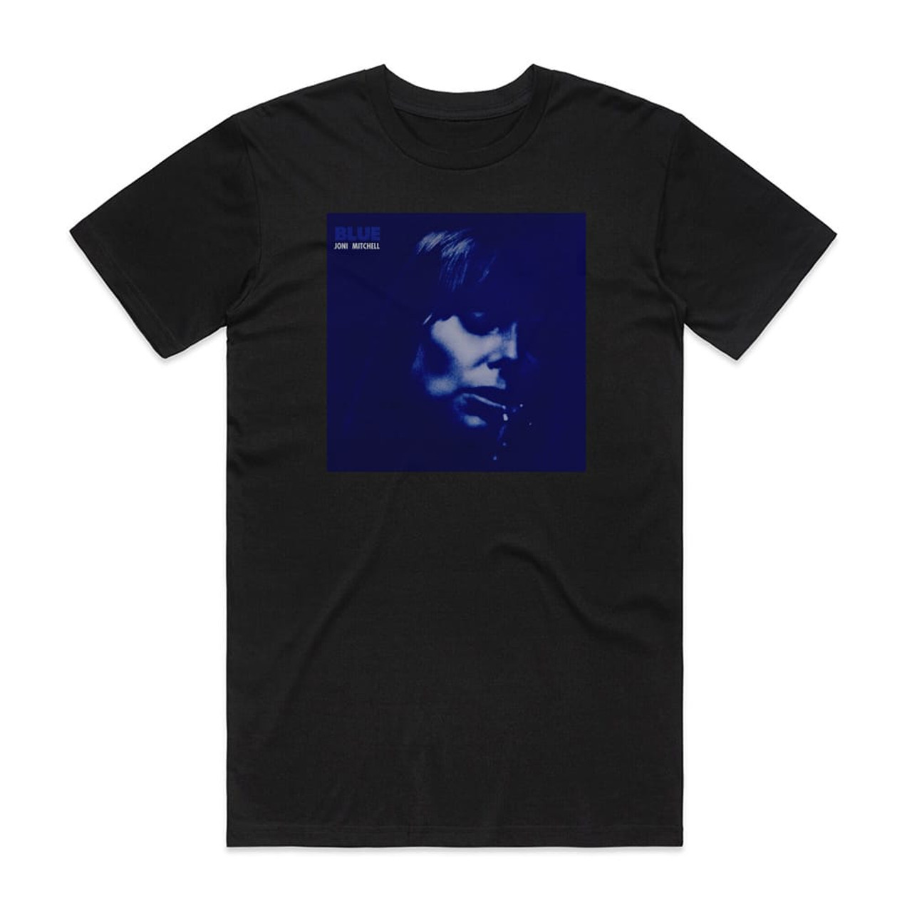 Joni Mitchell Blue Album Cover T-Shirt Black