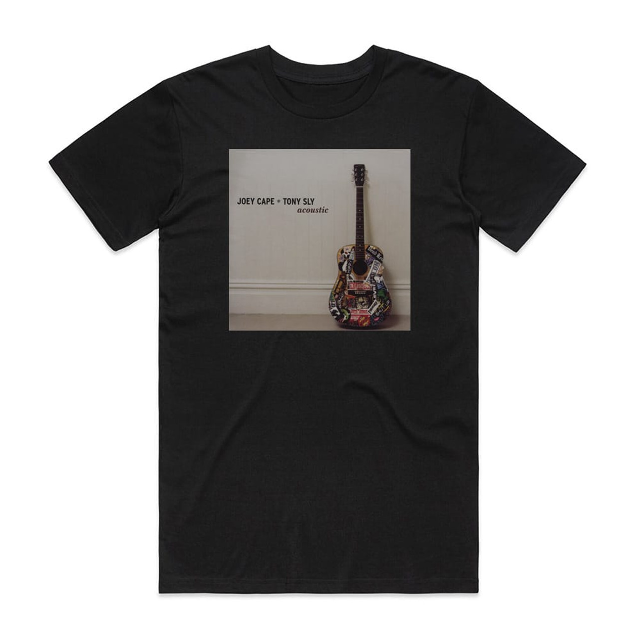 Joey Cape Joey Cape And Tony Sly Acoustic Album Cover T-Shirt Black