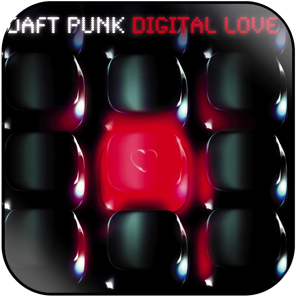 Daft Punk Digital Love Album Cover Sticker
