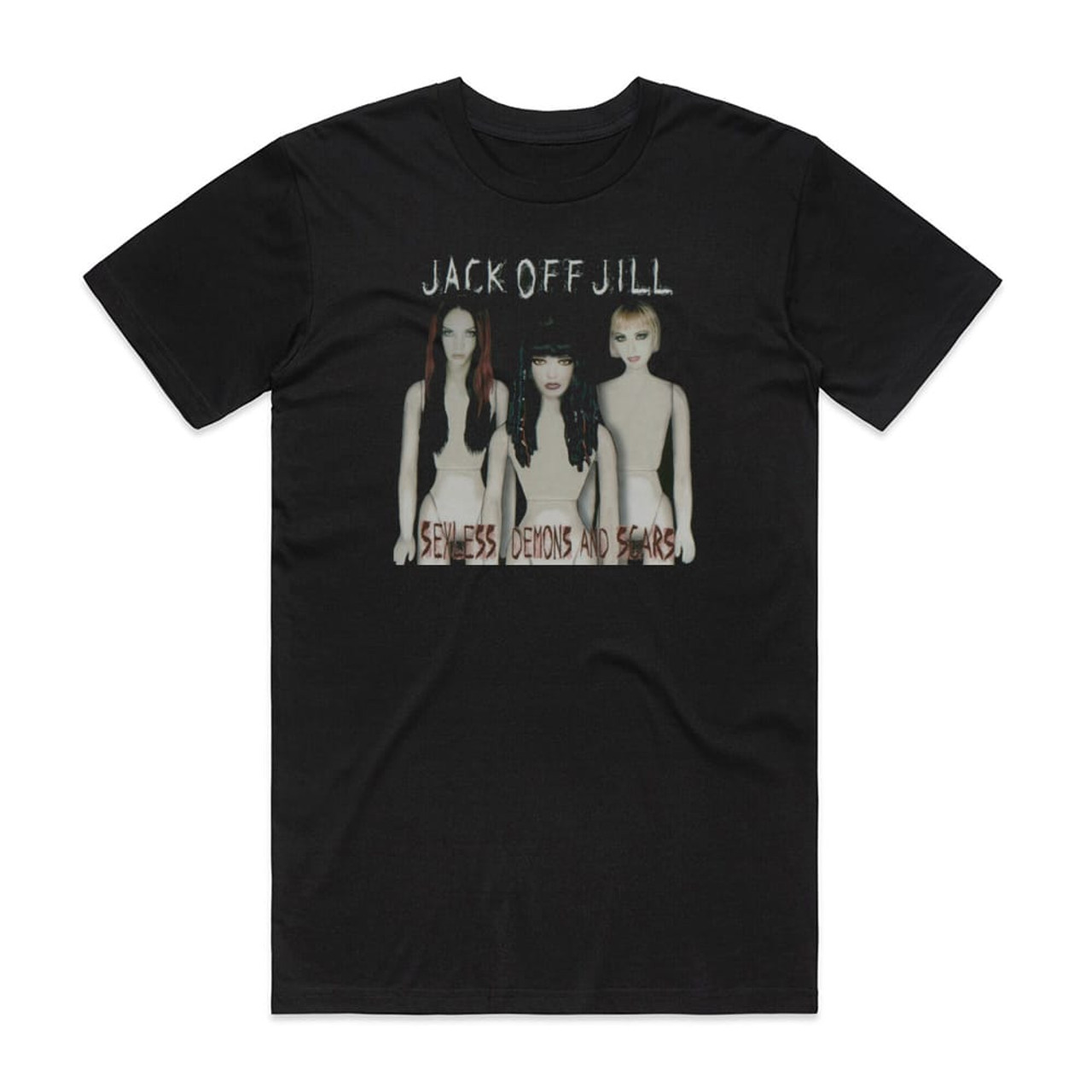 Jack Off Jill Sexless Demons And Scars Album Cover T-Shirt Black