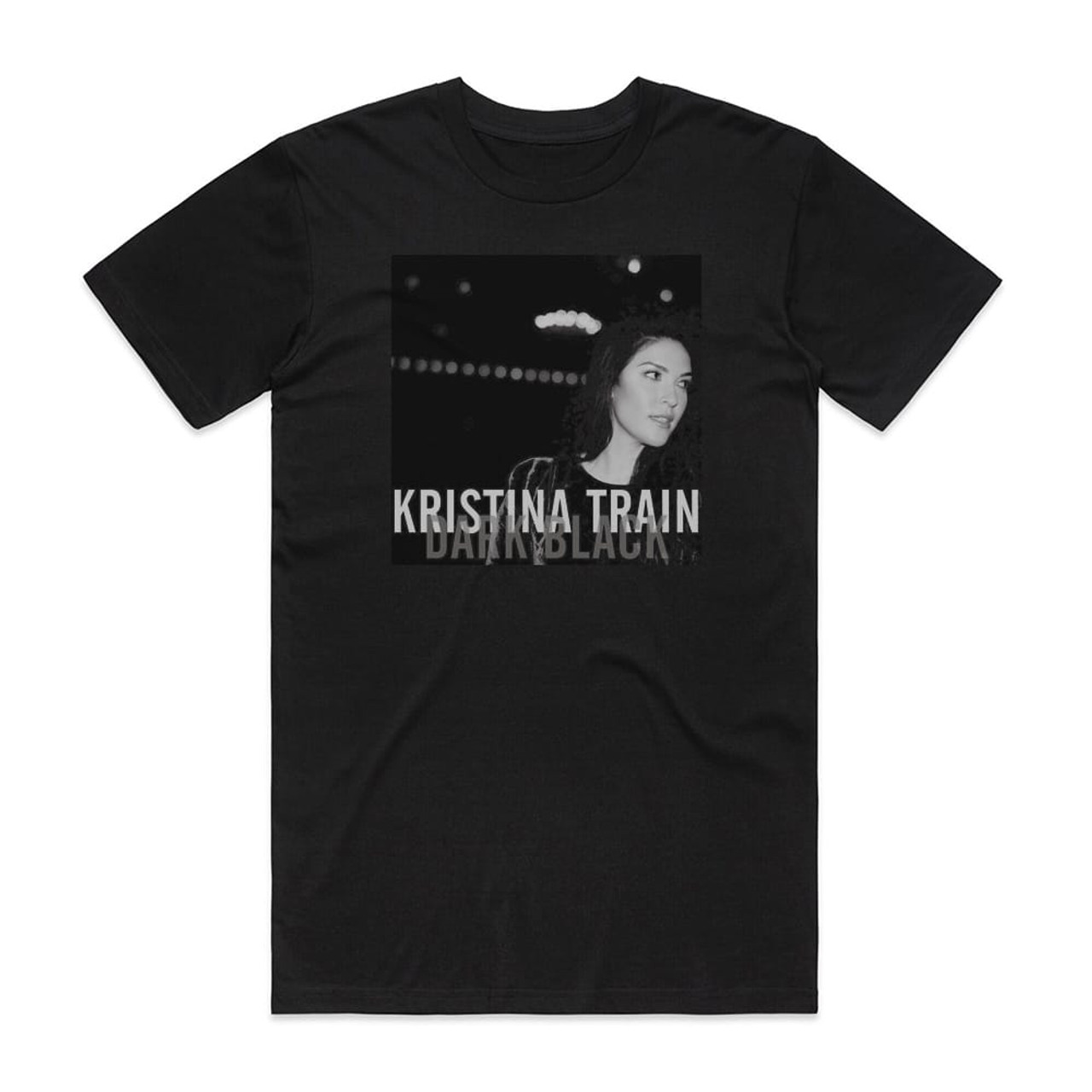 Kristina Train Dark Black Album Cover T-Shirt Black