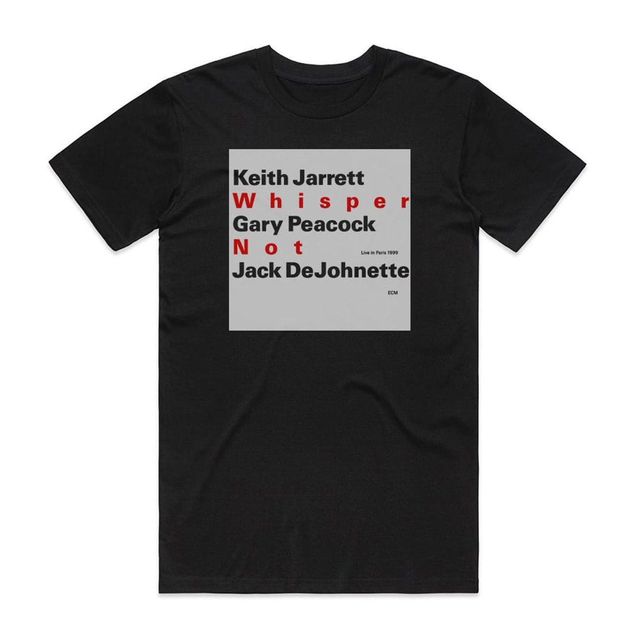 Keith Jarrett Trio Whisper Not Album Cover T-Shirt Black