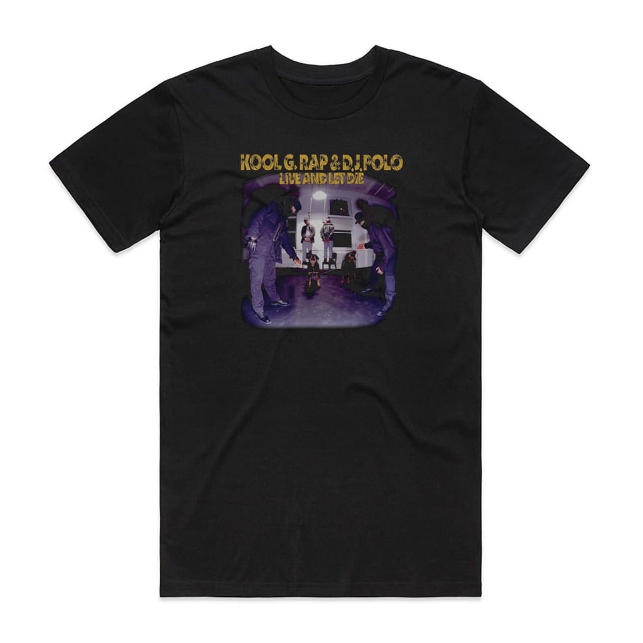 Kool G Rap and DJ Polo Live And Let Die Album Cover T-Shirt Black