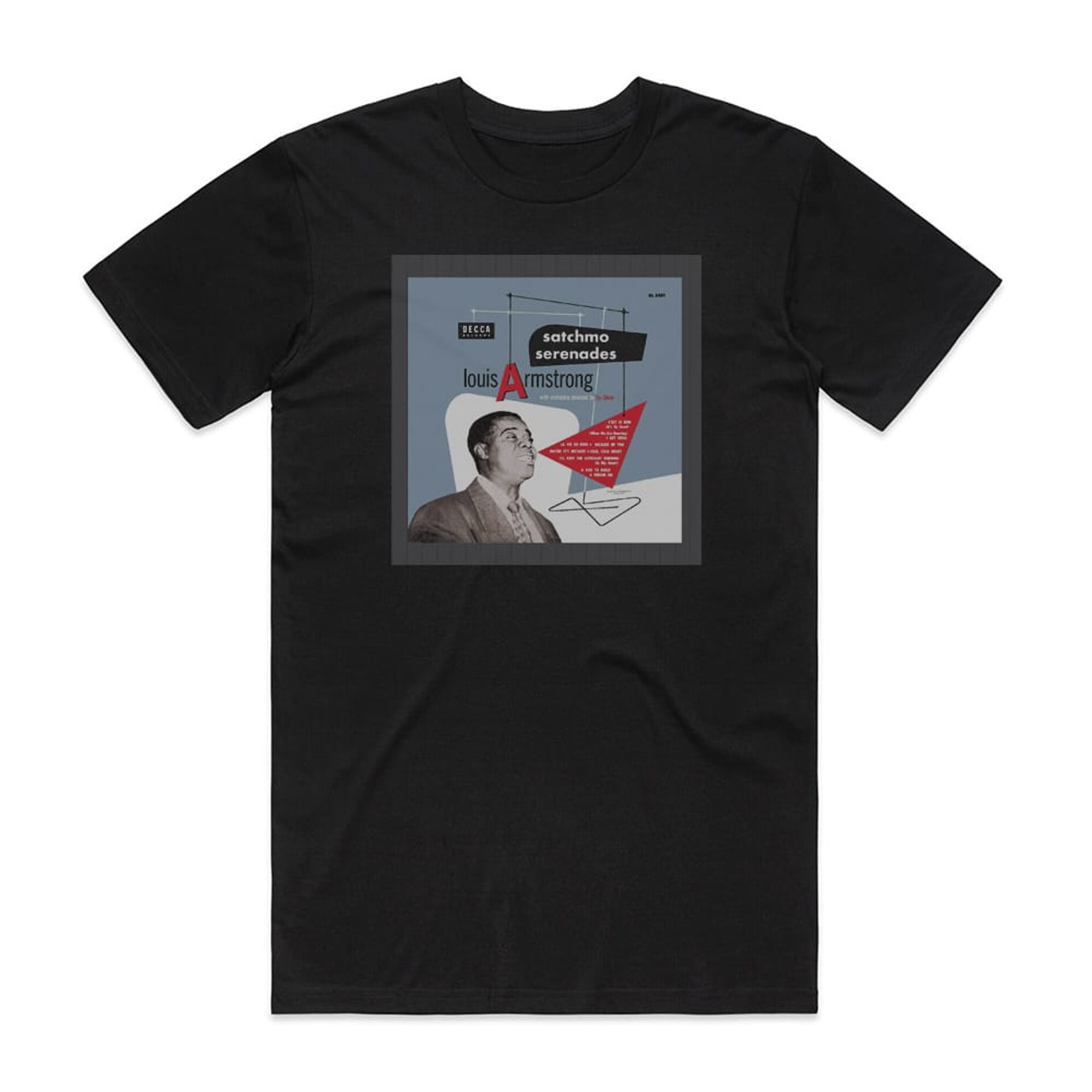 Louis Armstrong Satchmo Serenades Album Cover T-Shirt White
