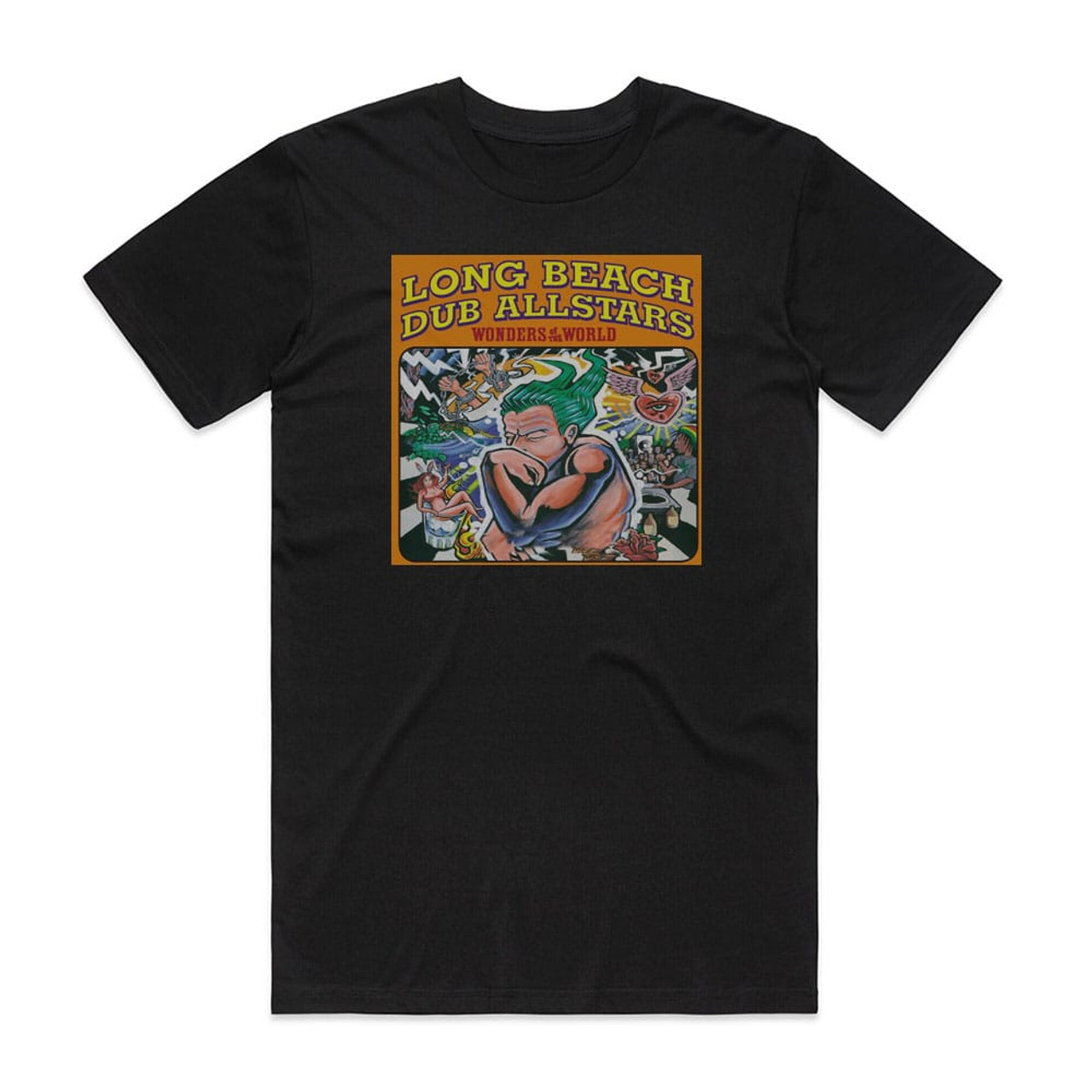 Long Beach Dub Allstars Wonders Of The World Album Cover T-Shirt Black