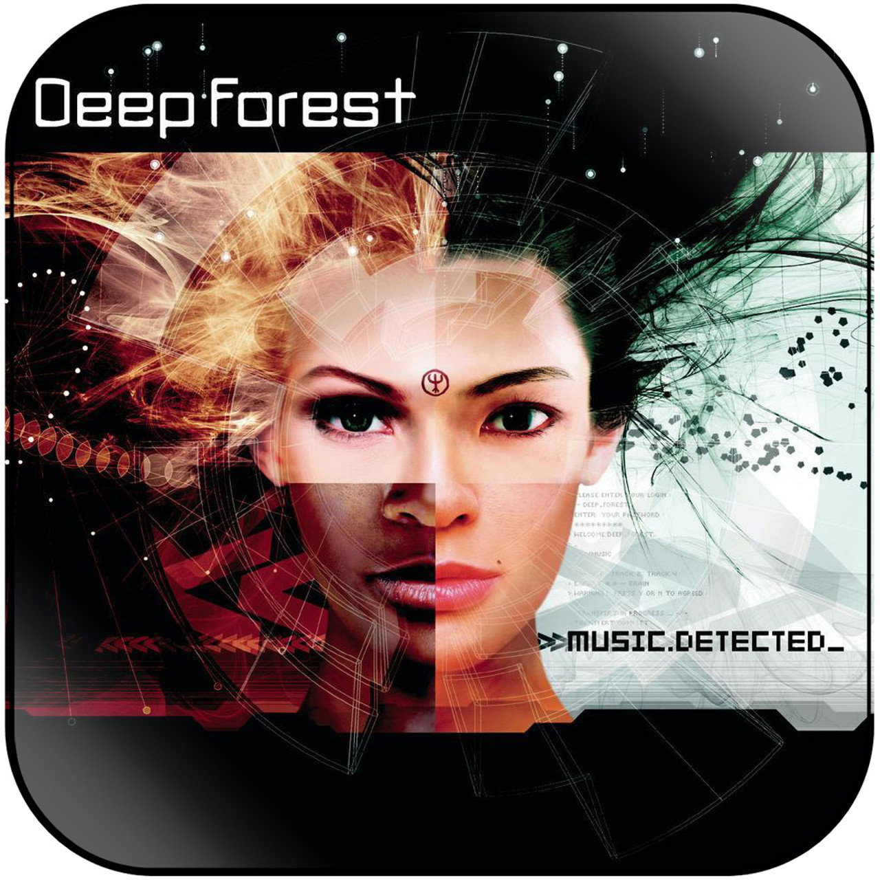 Deep Forest Music Detected Album Cover Sticker